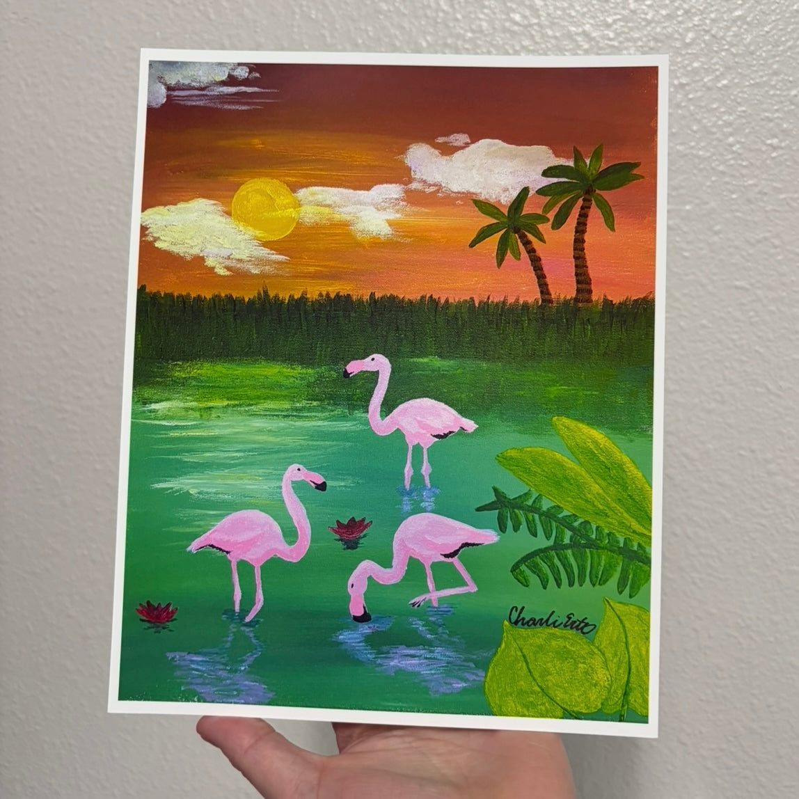 Flamingos in the Swamp Art Prints