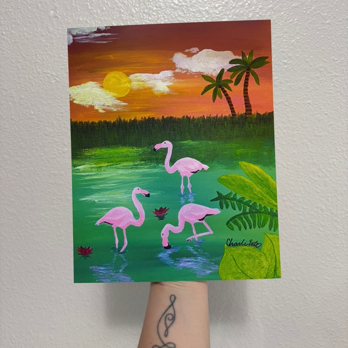 Flamingos in the Swamp Art Prints