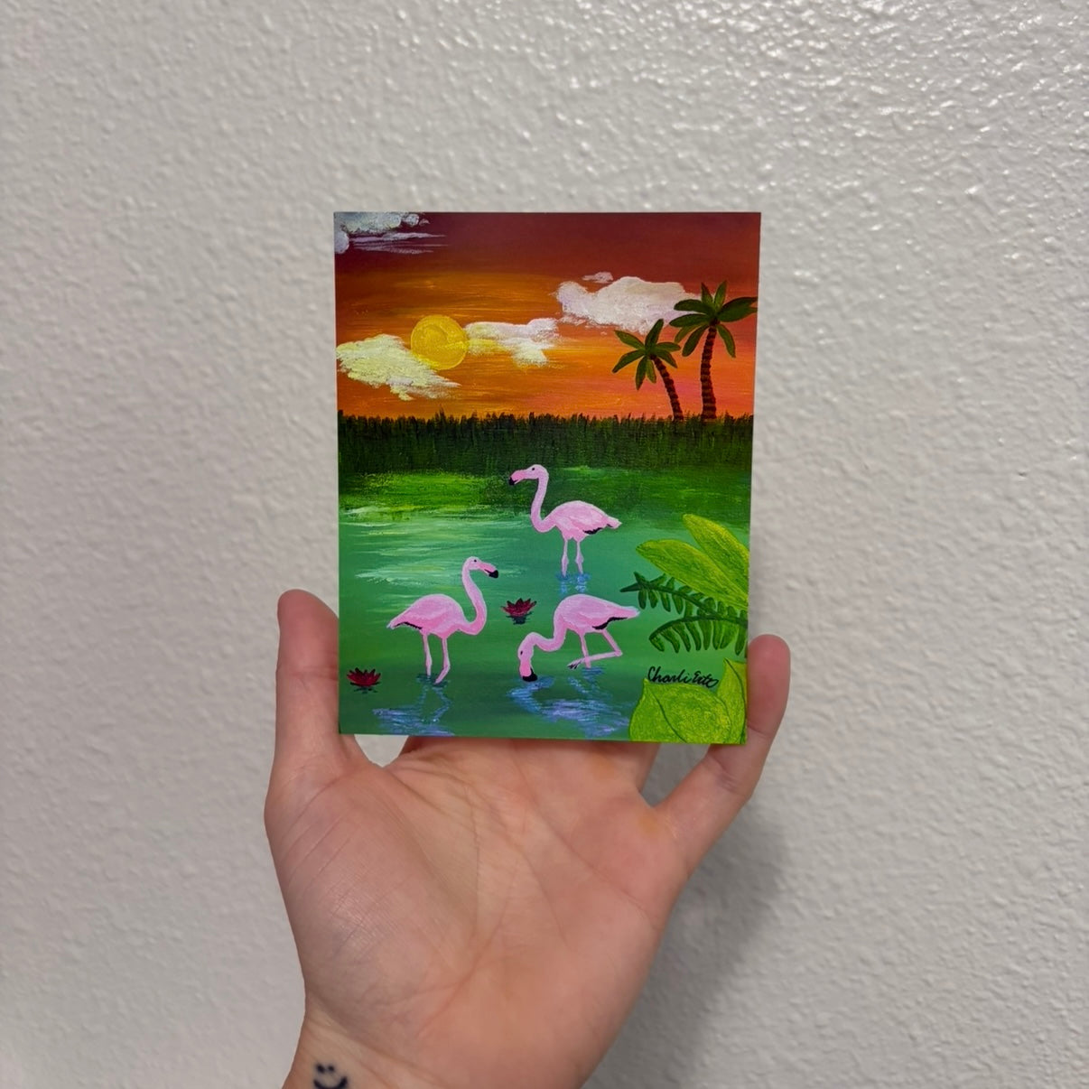 Flamingos in the Swamp Art Prints
